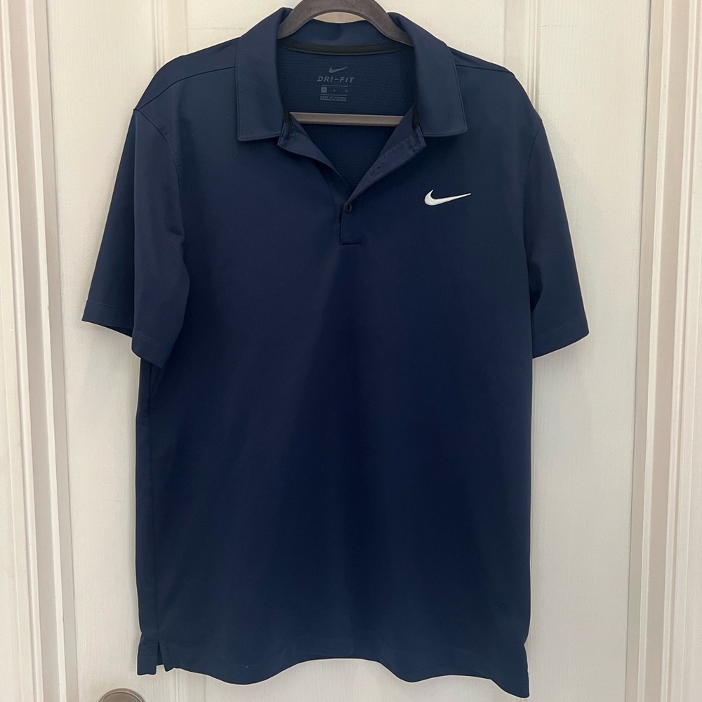 Nike Men's Dri-Fit Dark Blue Polo Shirt